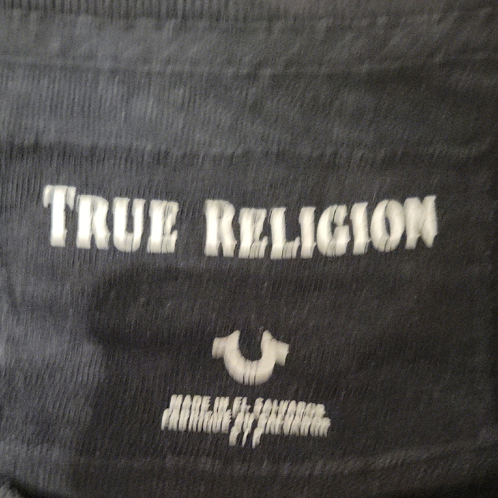 True Religion Men's Dark Gray Long Sleeve Tee - Picture 2 of 5